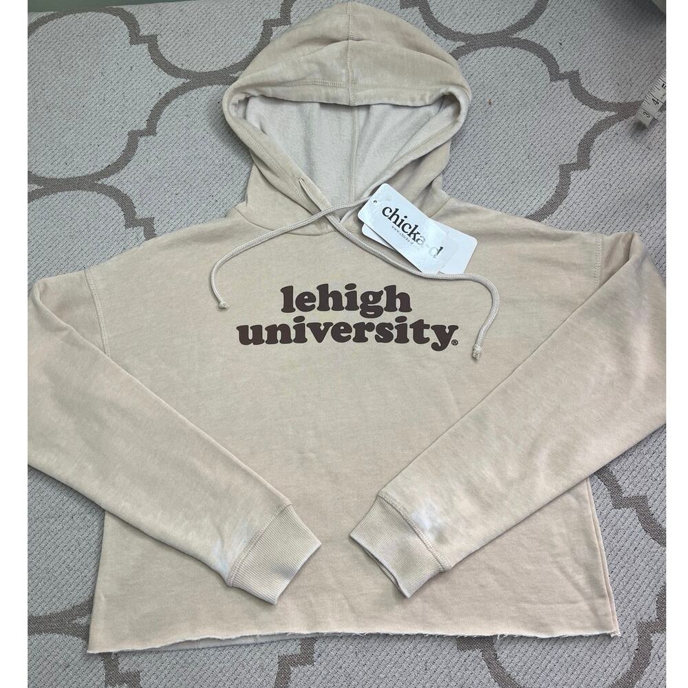 Chicka-D Lehigh University cropped hoodie Sweatshirt, size small, NWT, MSRP $60